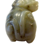 Jade Mythical Lion - Bixie Celadon & Brown 18th Century