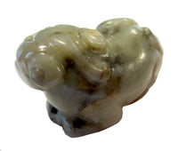 Jade Mythical Lion - Bixie Celadon & Brown 18th Century