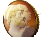 Cameo - Shell Russian Gold Frame Russian Signed Karl Bok Stamped 56