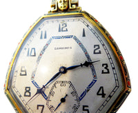 Gold Egyptian Revival Pocket Watch Longines Art Nouveau