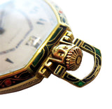 Gold Egyptian Revival Pocket Watch Longines Art Nouveau