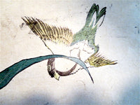 Hokusai Birds Irises Woodblock Print