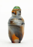 Peking Glass Snuff Bottle Imitating Agate
