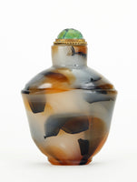 Peking Glass Snuff Bottle Imitating Agate