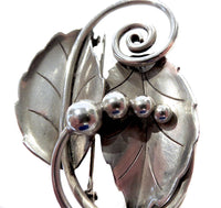 Georg Jensen Sterling Brooch Signed