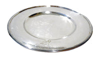 English Silver Plates Brady Crest Cambridgeshire - Ireland VINCIT PERICULA VIRTUS William Cripps