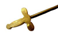 Sword Stickpin California Gold And Quartz 4K YG