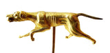 Stickpin Hound Dog 14K YG Circa 1880-1900