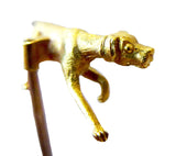 Stickpin Hound Dog 14K YG Circa 1880-1900