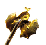 Antique Stickpin 14K Yellow Gold Curled Dragon