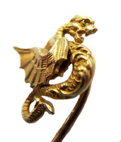 Stickpin Dragon-Griffin 14K Circa 1880-1900