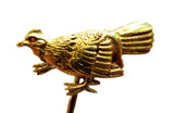 Stickpin Bird 18K YG Signed Circa 1880-1900 Signed
