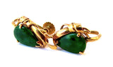 Pair Imperial Green Jadeite Earrings By TYLee