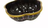 Lac Burgaute Lobed Box Chinese Lacquer Mother Of Pearl Qing