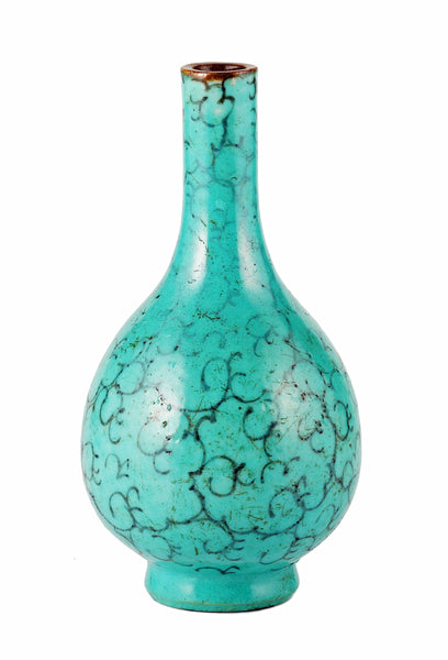 Chinese Porcelain Vase Turquoise Long Neck 18th/19th Century