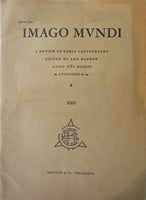 IMAGO MUNDI A Review of Early Cartography. XIII BAGROW David True Signed 1956