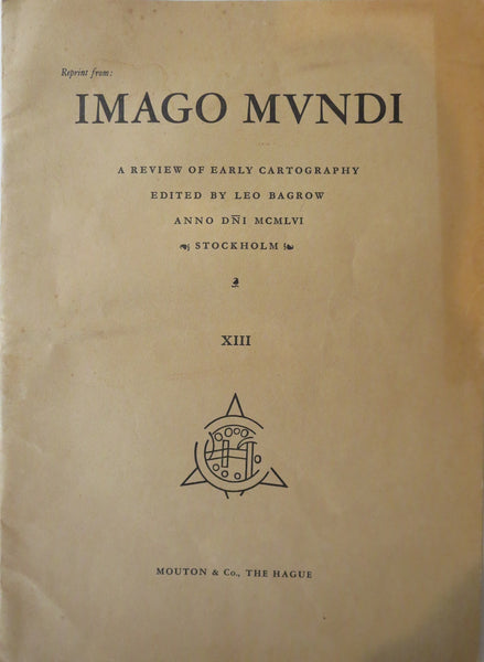 IMAGO MUNDI A Review of Early Cartography. XIII BAGROW David True Signed 1956