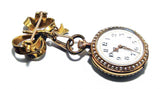 Swiss Lapel Watch Guilloche Enamel Gold Art Nouveau L. Quartier