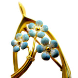 Enamel And Gold Art Nouveau Wishbone Brooch Taylor & Co.