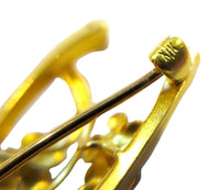 Enamel And Gold Art Nouveau Wishbone Brooch Taylor & Co.