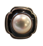 Cartier 18K Gold Sterling Pearl Earrings In Original Box