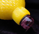 Imperial Yellow Snuff Bottle Basket Weave Pink/Red Tourmaline Top