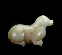 White/Celadon Jade Dog 18th Century