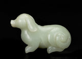 White/Celadon Jade Dog 18th Century