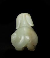 White/Celadon Jade Dog 18th Century