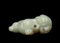 White/Celadon Jade Dog 18th Century