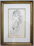 Egon Schiele Female Nude Print/Drawing - Stehender weiblicher Akt.