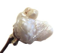 Freshwater Pearl Nugget Stickpin 14K Yellow Gold Vintage