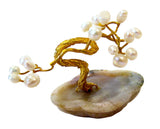 Pearl 14K Gold Agate Miniature Tree