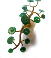 Jadeite - Imperial Green 14K Gold Agate Miniature Tree