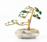 Jadeite, Gold, & Agate Bonsai Tree