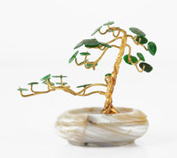 Jadeite, Gold, & Agate Bonsai Tree