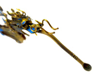 Kingfisher Feather Silver Gilt Spoon Dragon Phoenix 19th Century