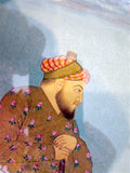 Indian Miniature Painting Emperor - Sikh Shah Nobleman 18/19th Century