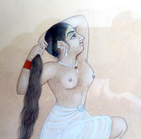 Indian Miniature Painting Nude Woman 18th/19th Century