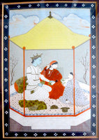 Indian Miniature Painting Man Woman And Servant 18th/19th Century