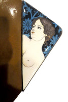 Wallet Sterling Silver Nude Art Nouveau Signed Andrew Lorings Cincinnati
