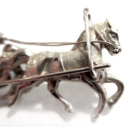 Cossack & Horse Antique Sterling Silver Brooch Russian Signed Original Box