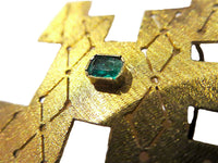 Oswaldo Guayasamin 18K And Emerald Pre Columbian Style Pin/Pendant